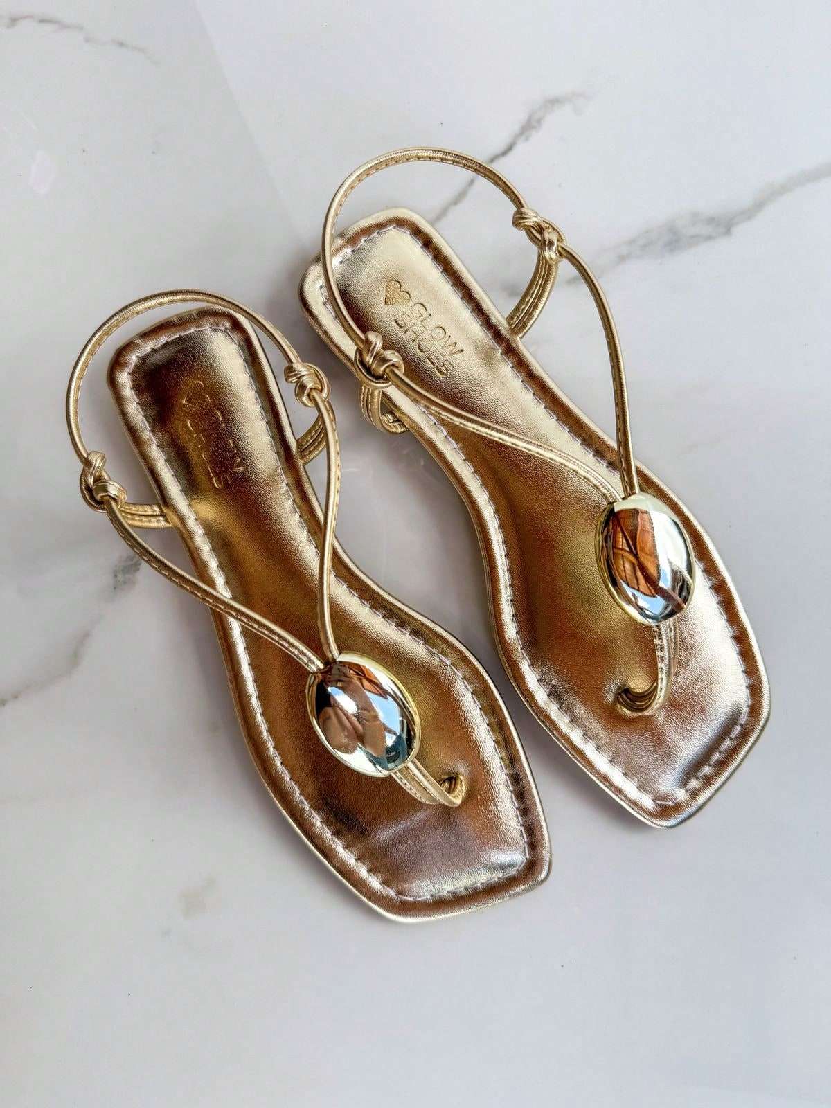 Sandália Feminina Dourado Dourado – Doce Malícia
