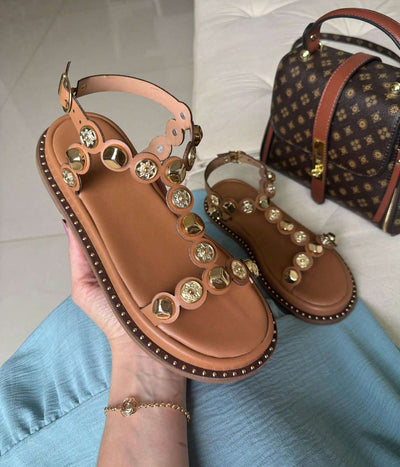 Sandália Rasteira Feminina Papete Boho Chic – Doce Malícia