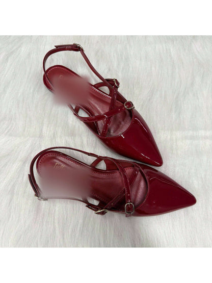 Sandália Rasteira Feminina Sapatilha Slingback Verniz – Doce Malícia