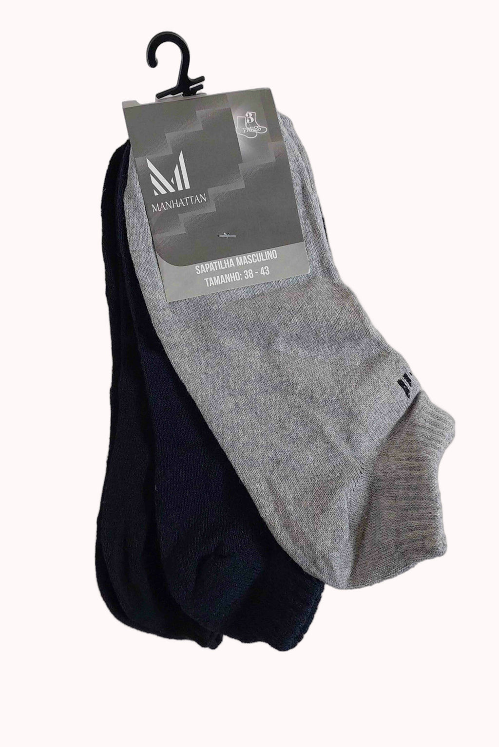 Kit com 3 Meias Sapatilha Unissex – Doce Malícia