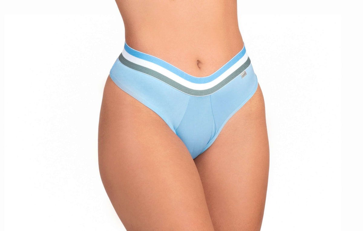 Calcinha em microfibra com elástico em azul-Marinho – Doce Malícia