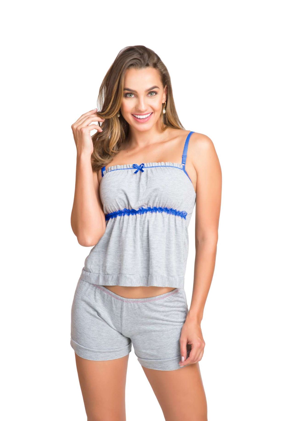 Short doll em algodão em cinza – Doce Malícia