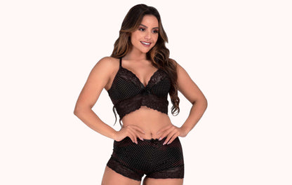 Short Doll em liganete e renda – Doce Malícia