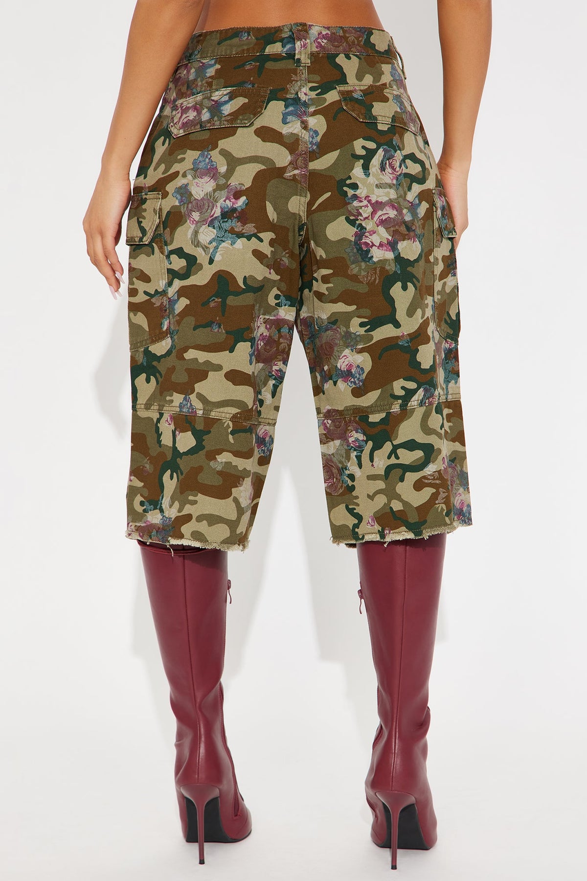 Short Feminino Floral Estampado Cargo – Doce Malícia