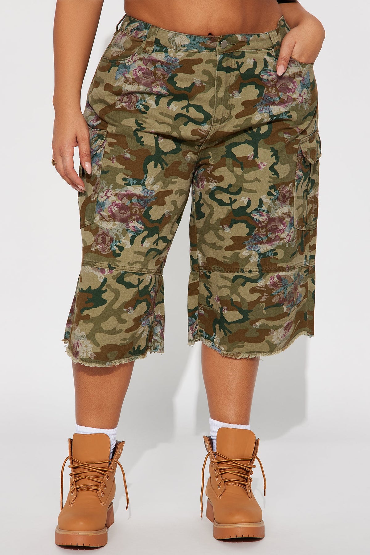 Short Feminino Floral Estampado Cargo – Doce Malícia