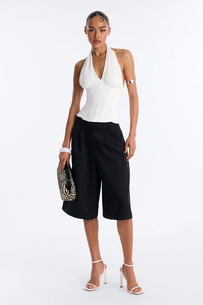 Short Feminino Plissado Preto – Doce Malícia