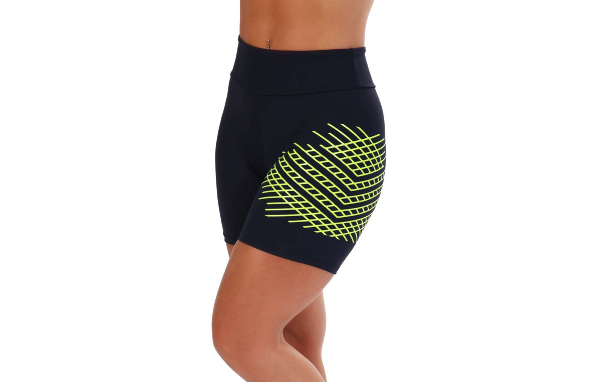 Short Fitness curto com estampa neon em Preto – Doce Malícia