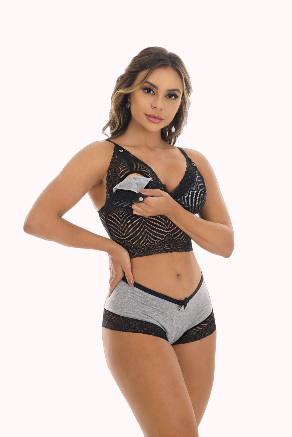 Short Doll Amamentação com Renda – Doce Malícia