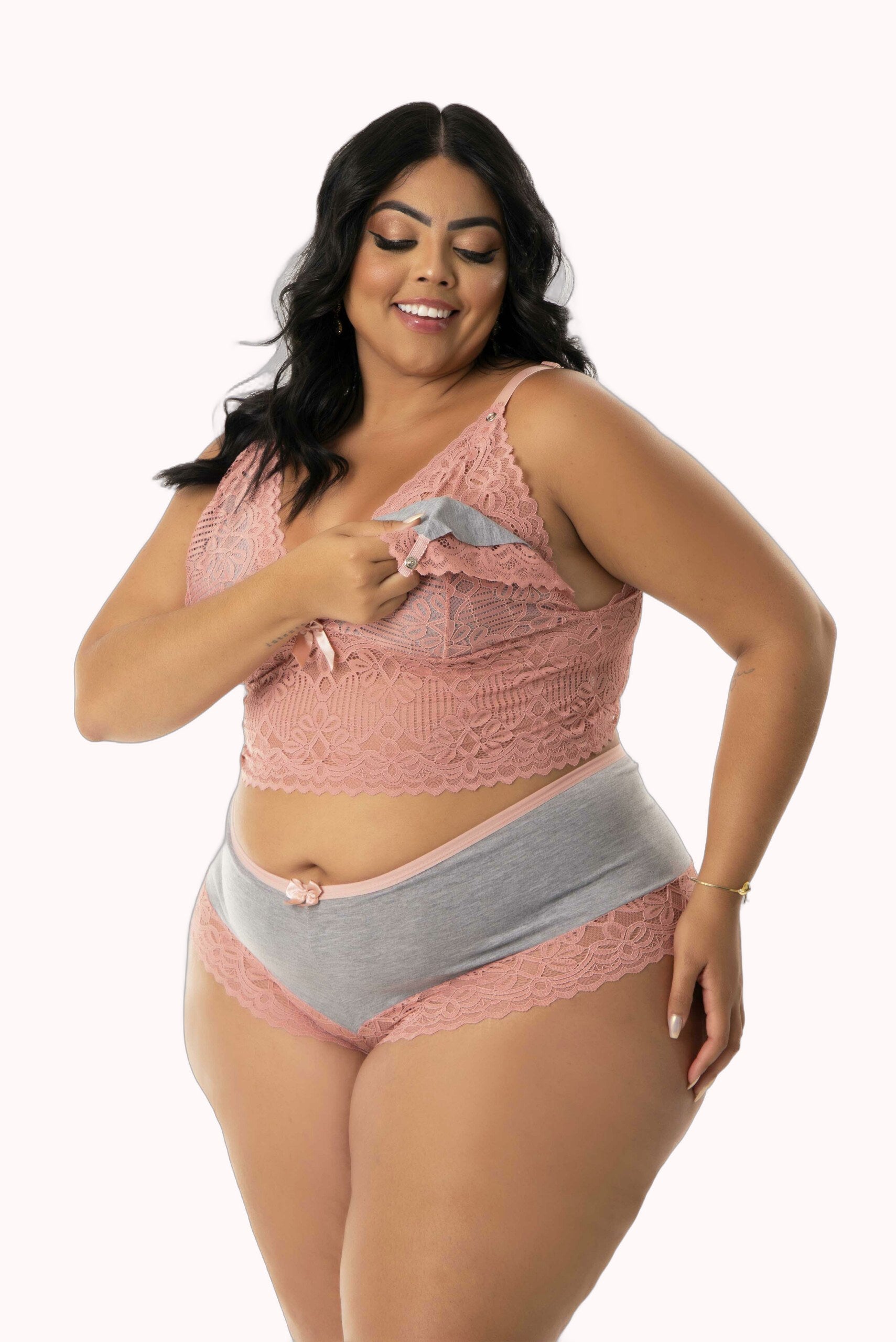 Short Doll Amamentação com Renda Plus Size – Doce Malícia