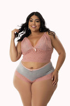 Short Doll Amamentação com Renda Plus Size – Doce Malícia