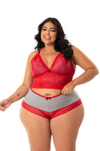 Short Doll Amamentação com Renda em Branco – Doce Malícia