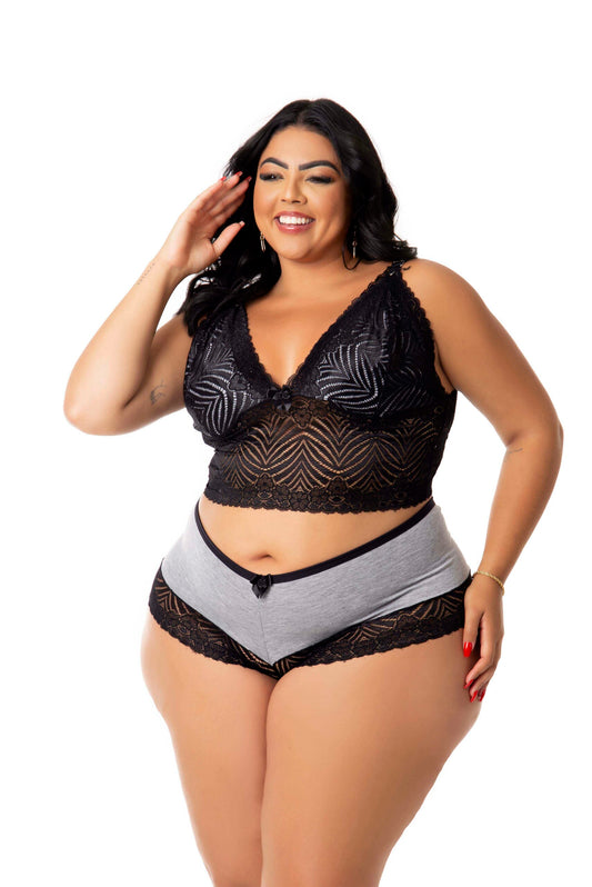 Short Doll Amamentação com Renda em Branco – Doce Malícia