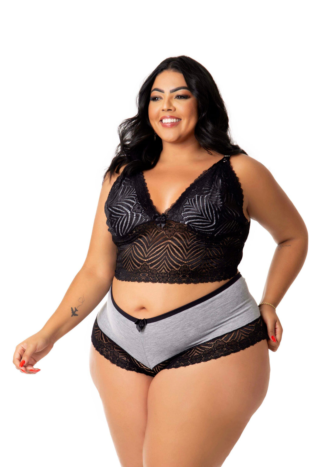 Short Doll Amamentação com Renda em Branco – Doce Malícia