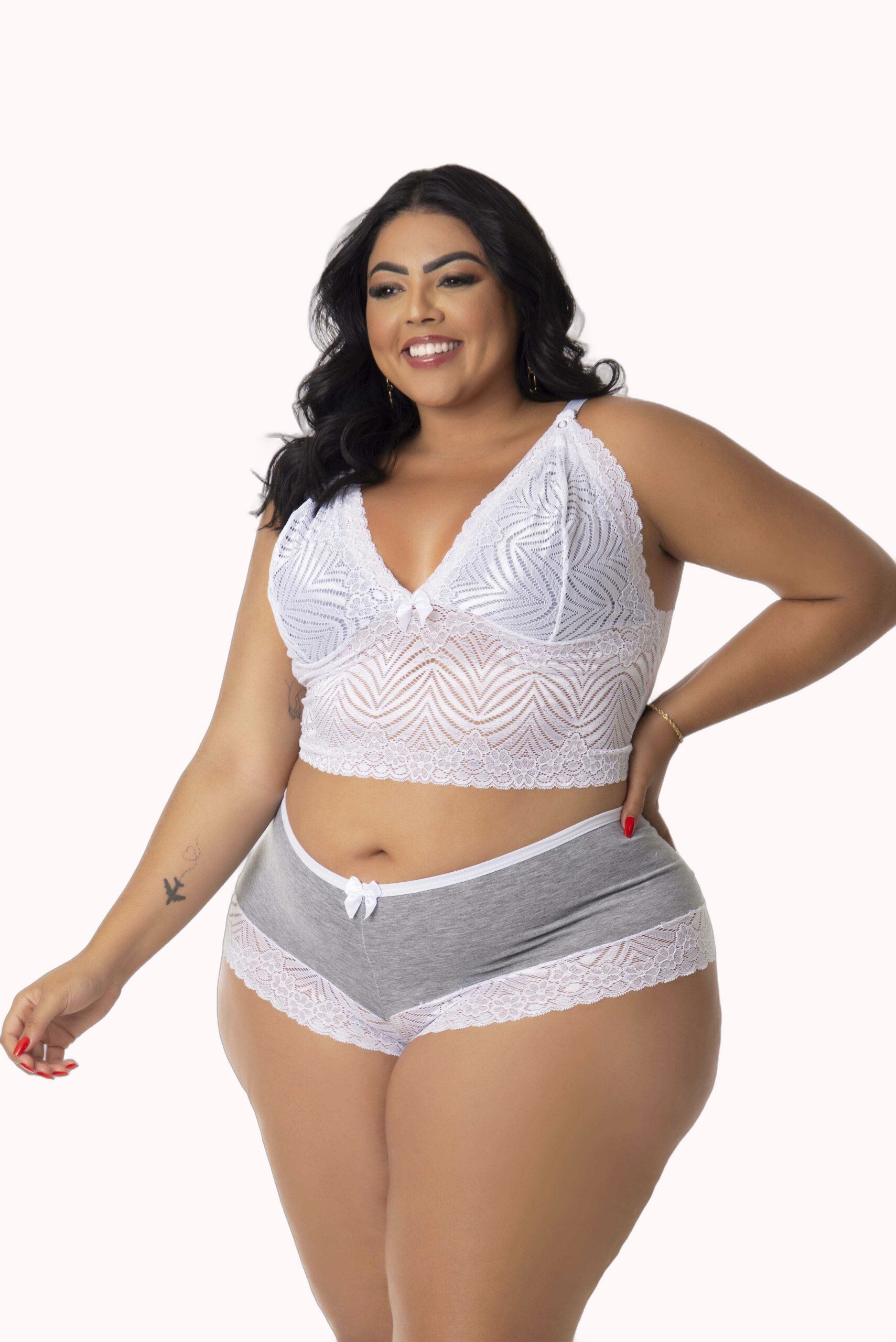 Short Doll Amamentação com Renda Plus Size – Doce Malícia