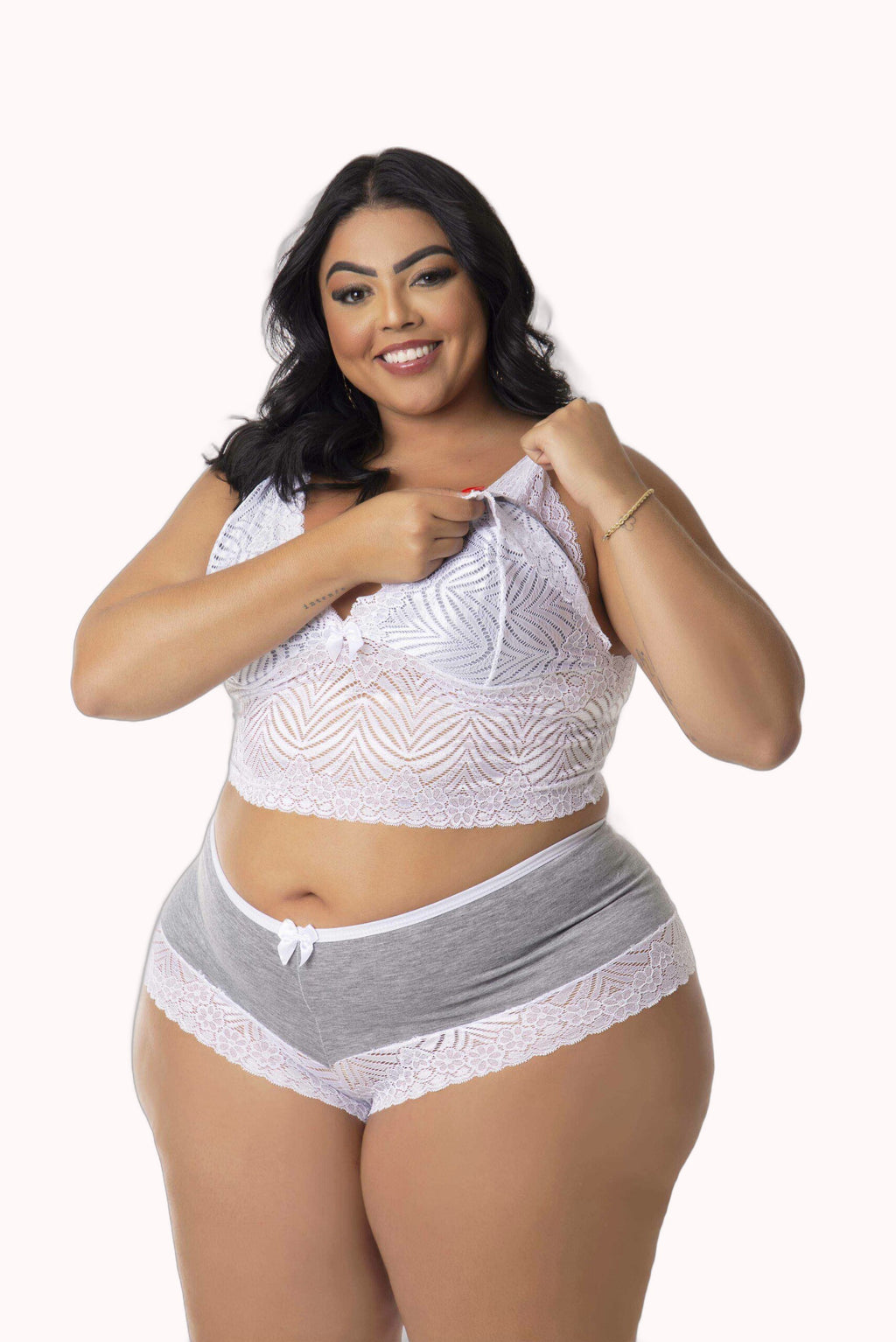Short Doll Amamentação com Renda Plus Size – Doce Malícia