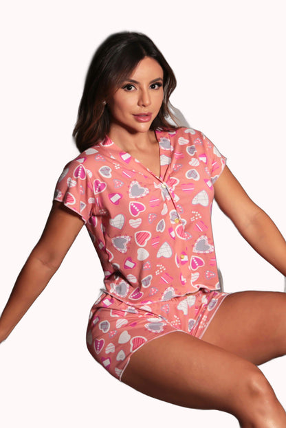 Short Doll Americano Curto em Suede Estampado – Doce Malícia