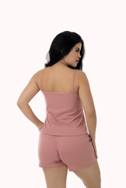 Short Doll Canelado com Bolso – Doce Malícia