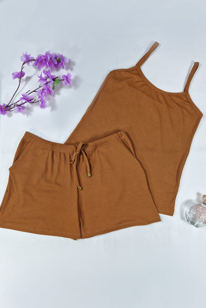 Short Doll Canelado com Bolso em azul-Marinho – Doce Malícia