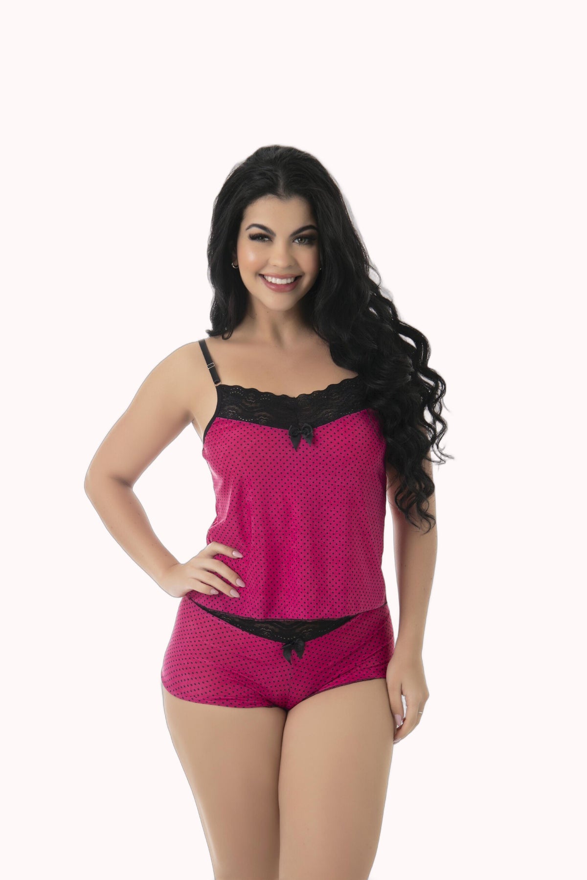 Short doll de liganete em poá – Doce Malícia