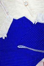 Short doll de liganete em poá em Teos – Doce Malícia