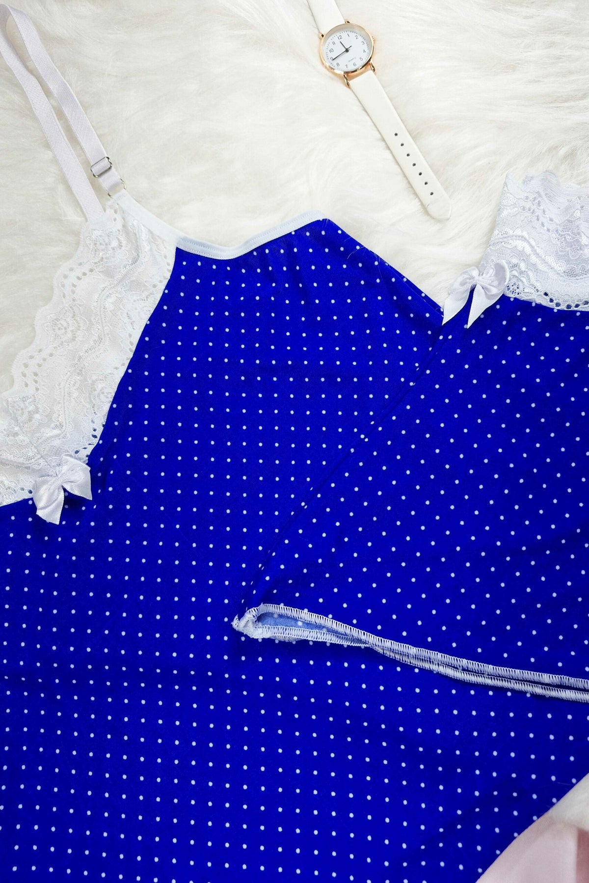 Short doll de liganete em poá em Teos – Doce Malícia