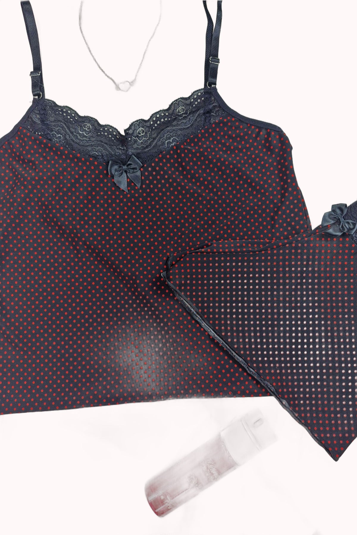 Short doll de liganete em poá – Doce Malícia