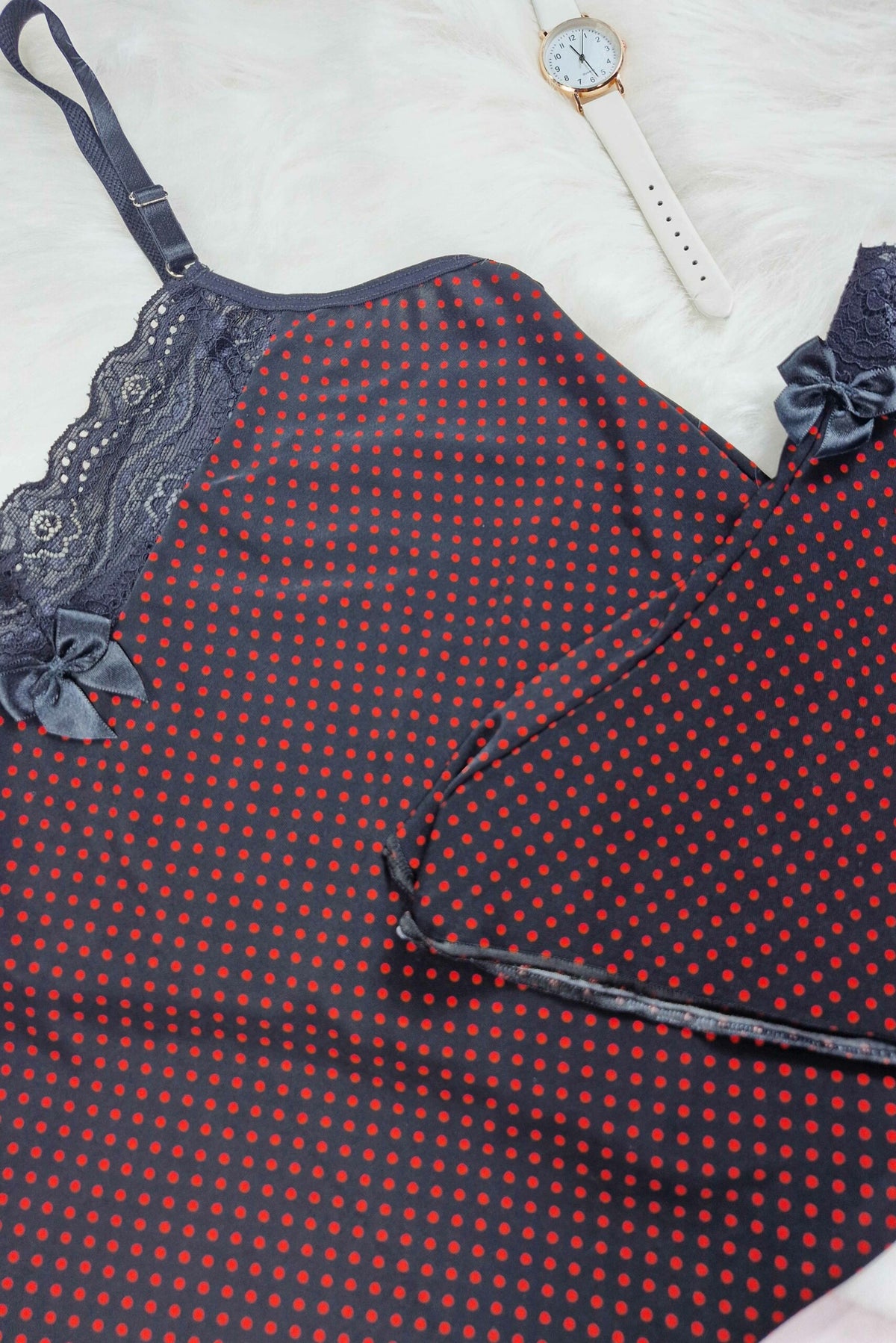 Short doll de liganete em poá em Teos – Doce Malícia