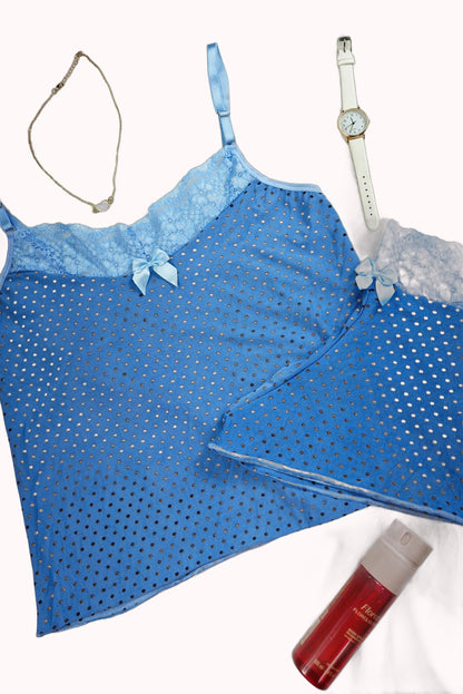 Short doll de liganete em poá – Doce Malícia