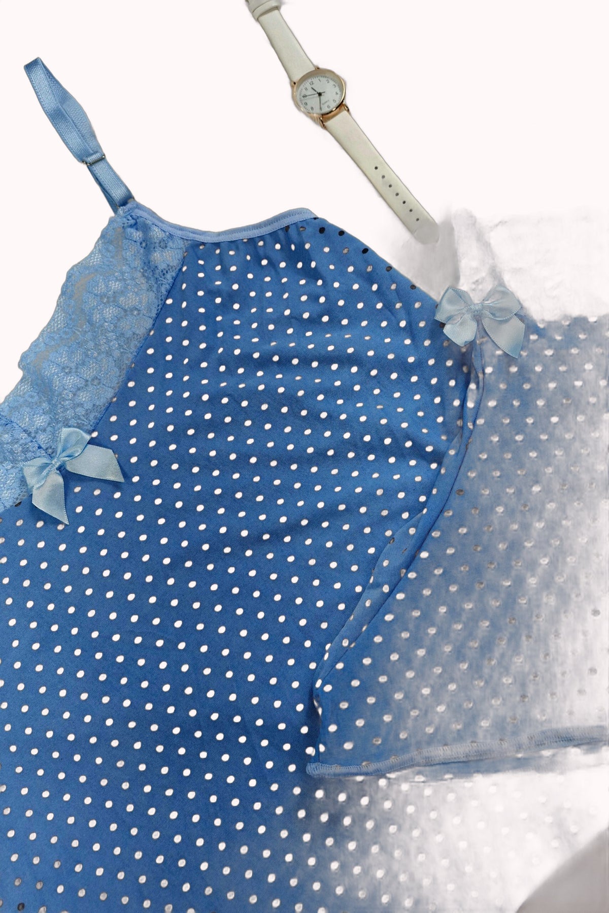 Short doll de liganete em poá – Doce Malícia