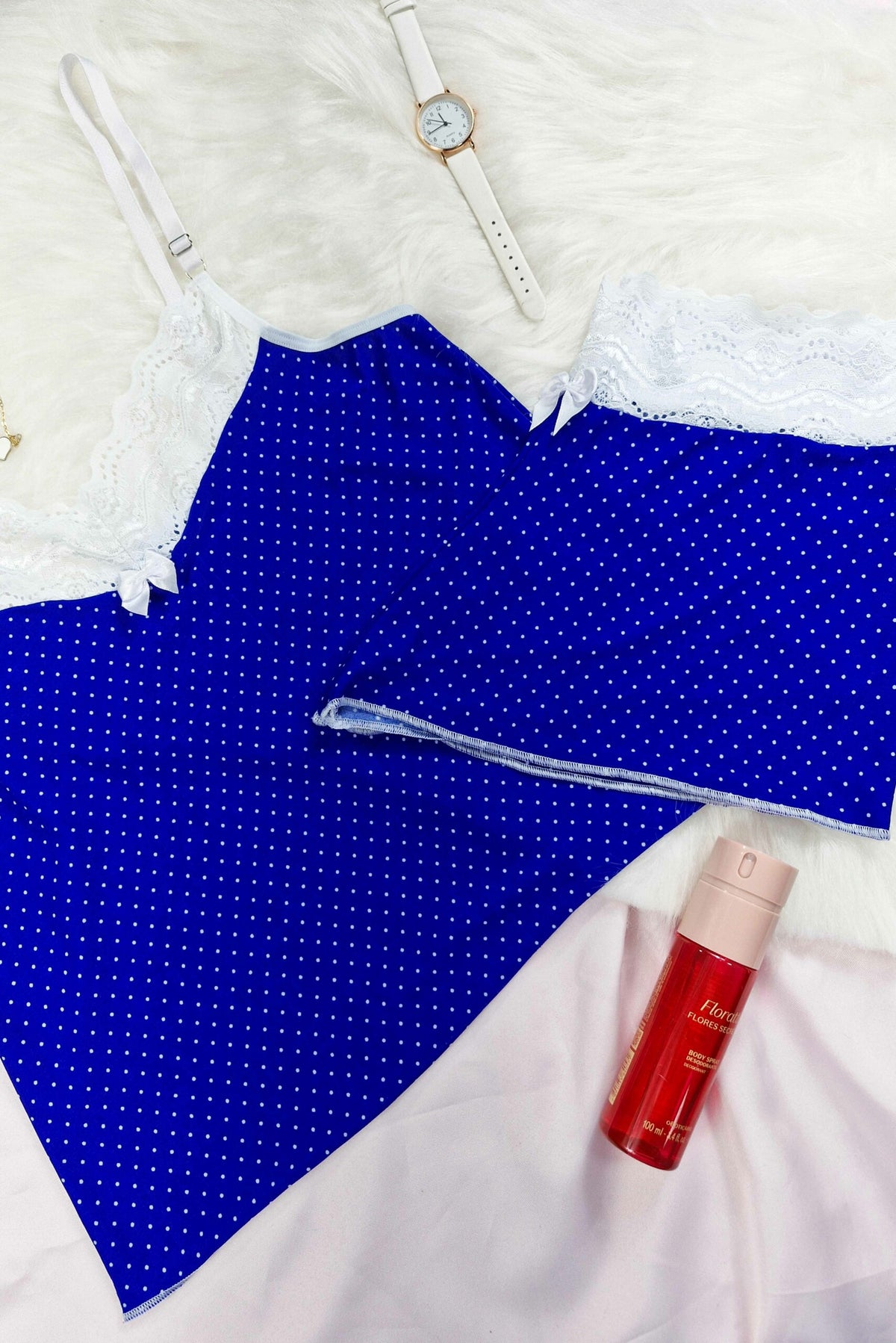 Short doll de liganete em poá em Teos – Doce Malícia