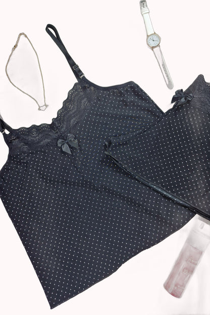 Short doll de liganete em poá – Doce Malícia