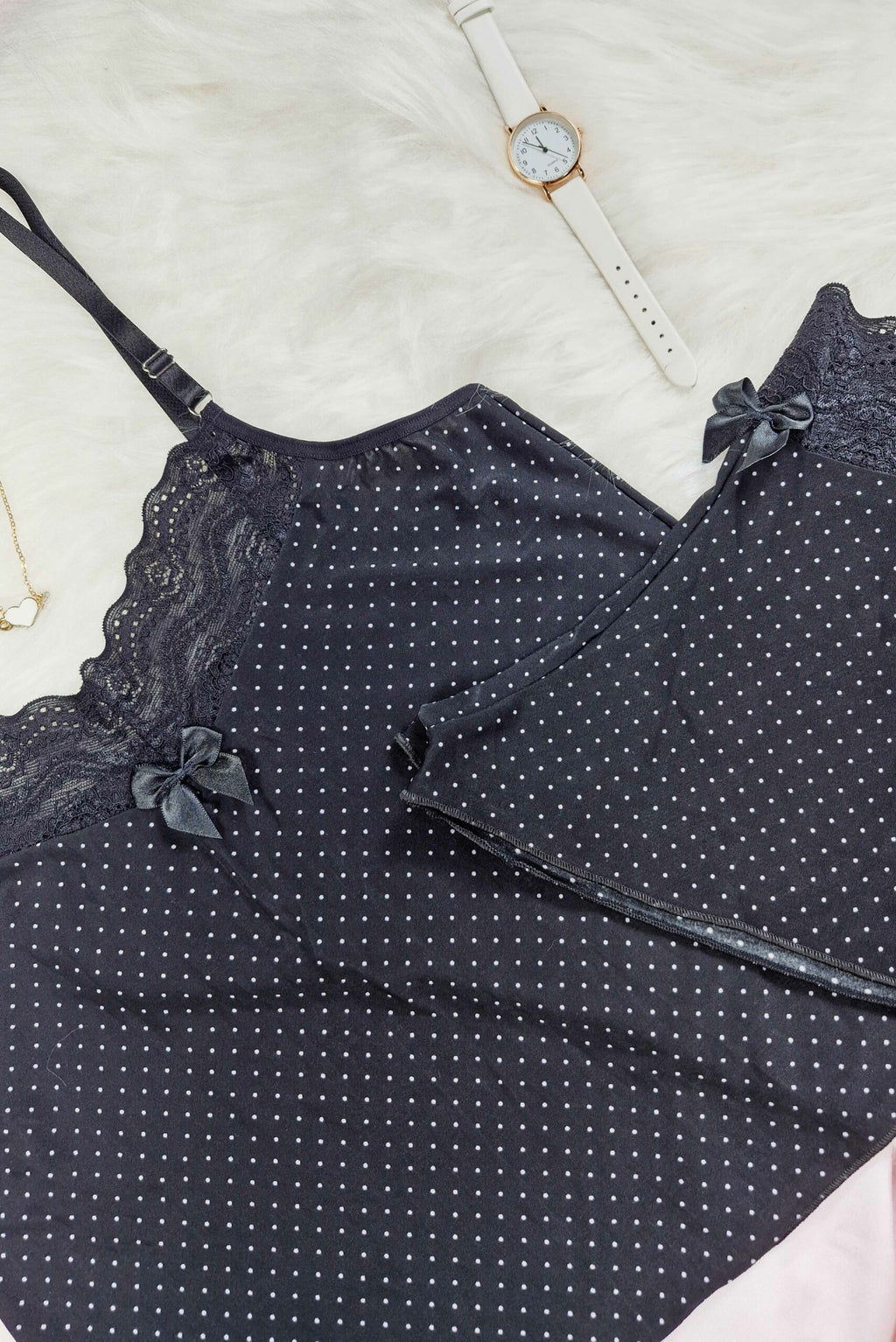 Short doll de liganete em poá em Teos – Doce Malícia