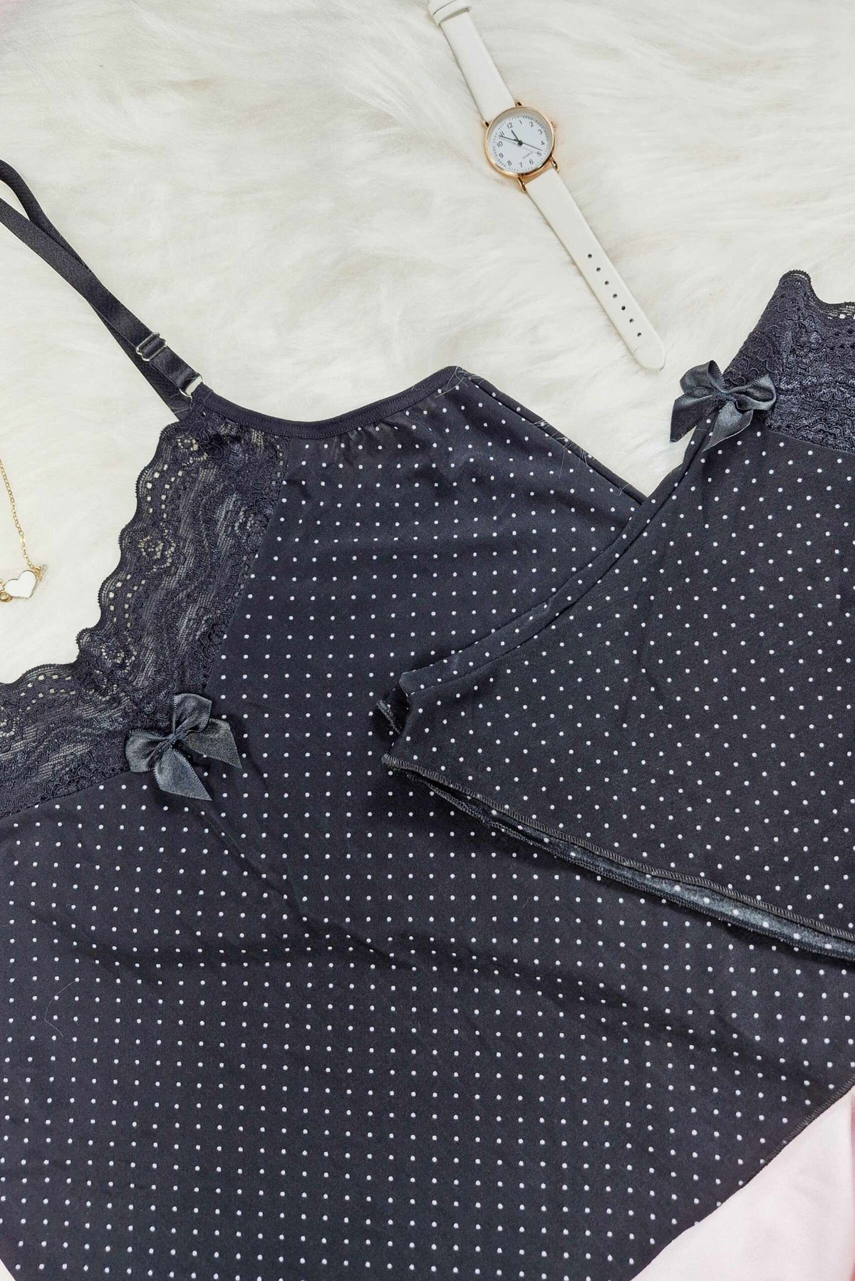Short doll de liganete em poá em Teos – Doce Malícia