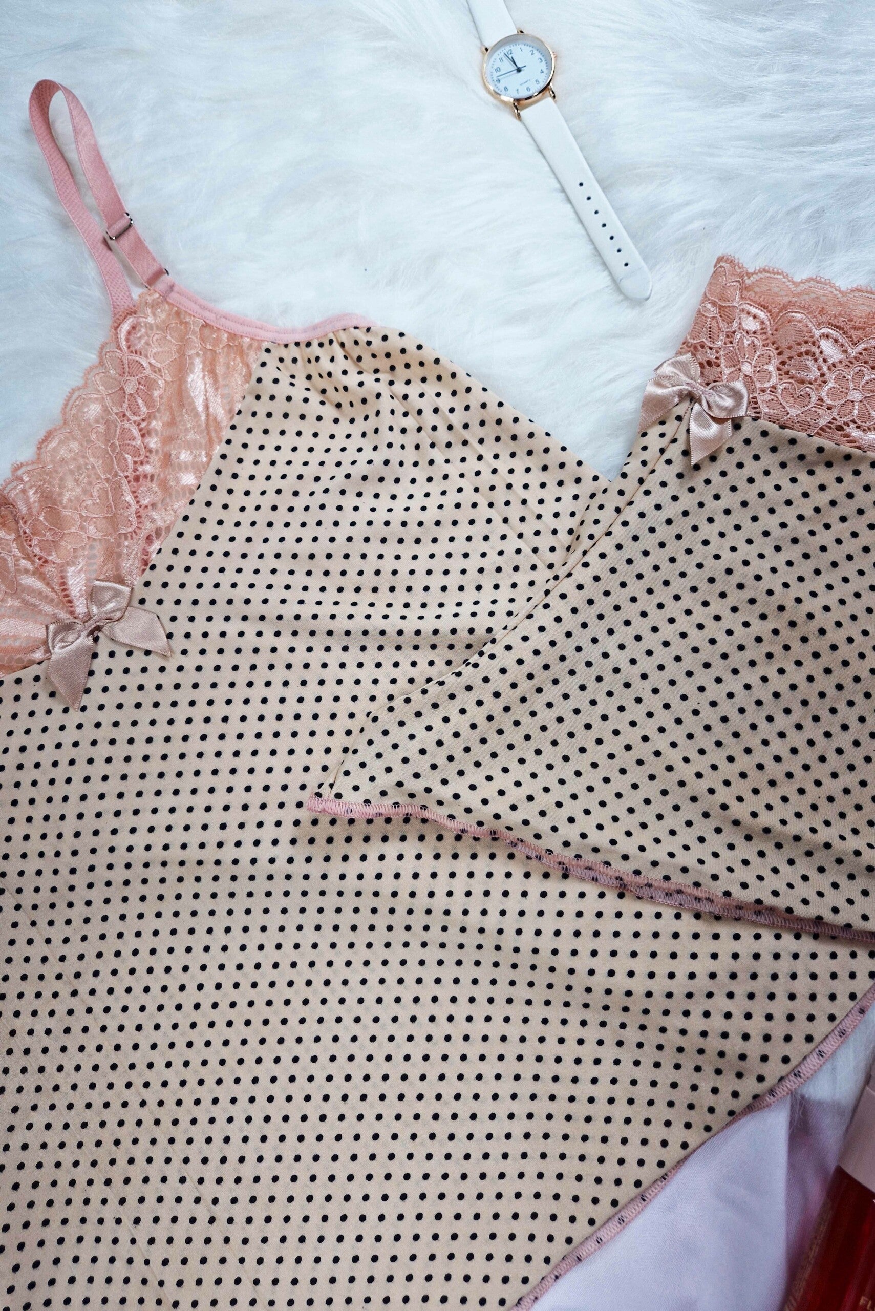 Short doll de liganete em poá em Teos – Doce Malícia