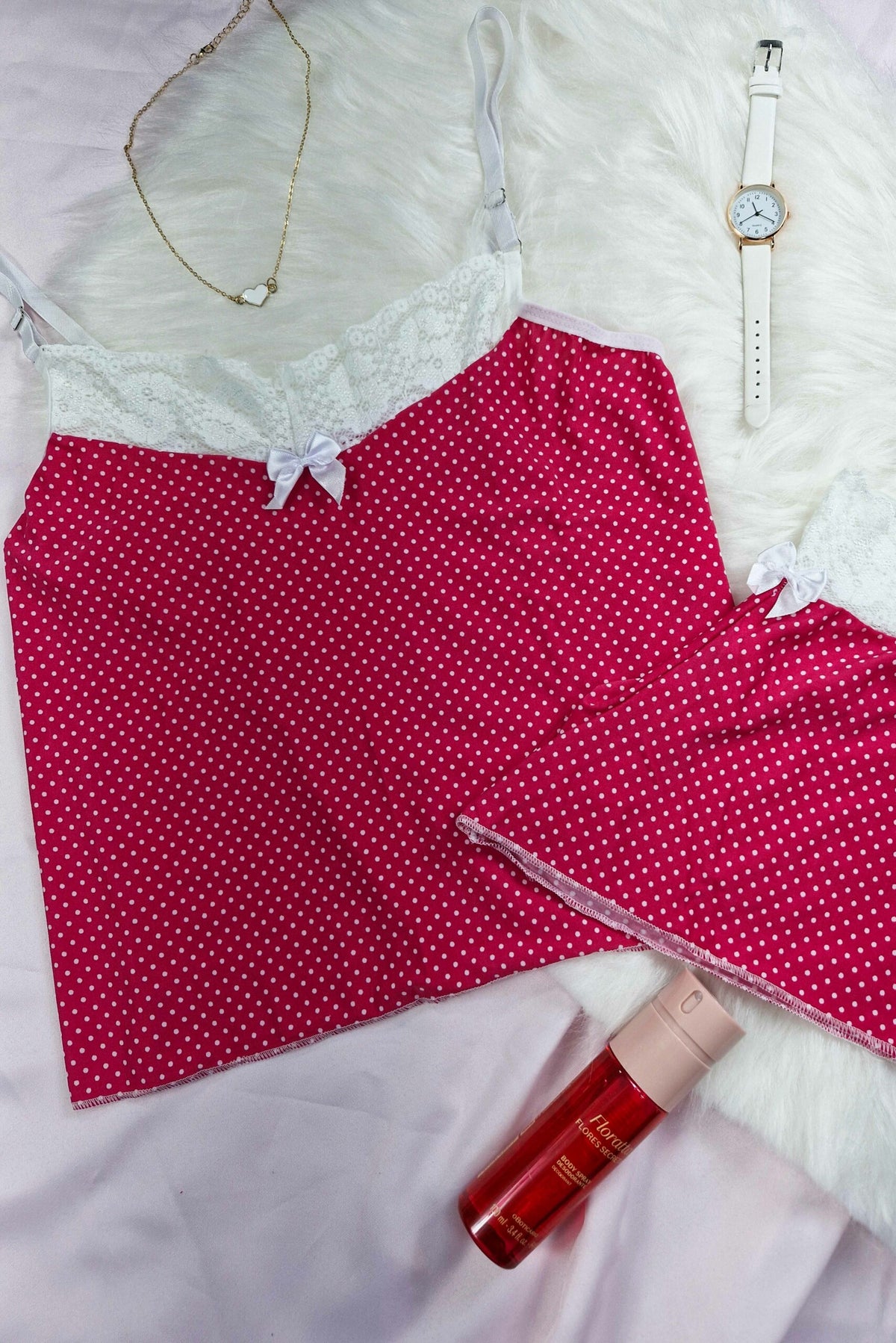 Short doll de liganete em poá em Teos – Doce Malícia