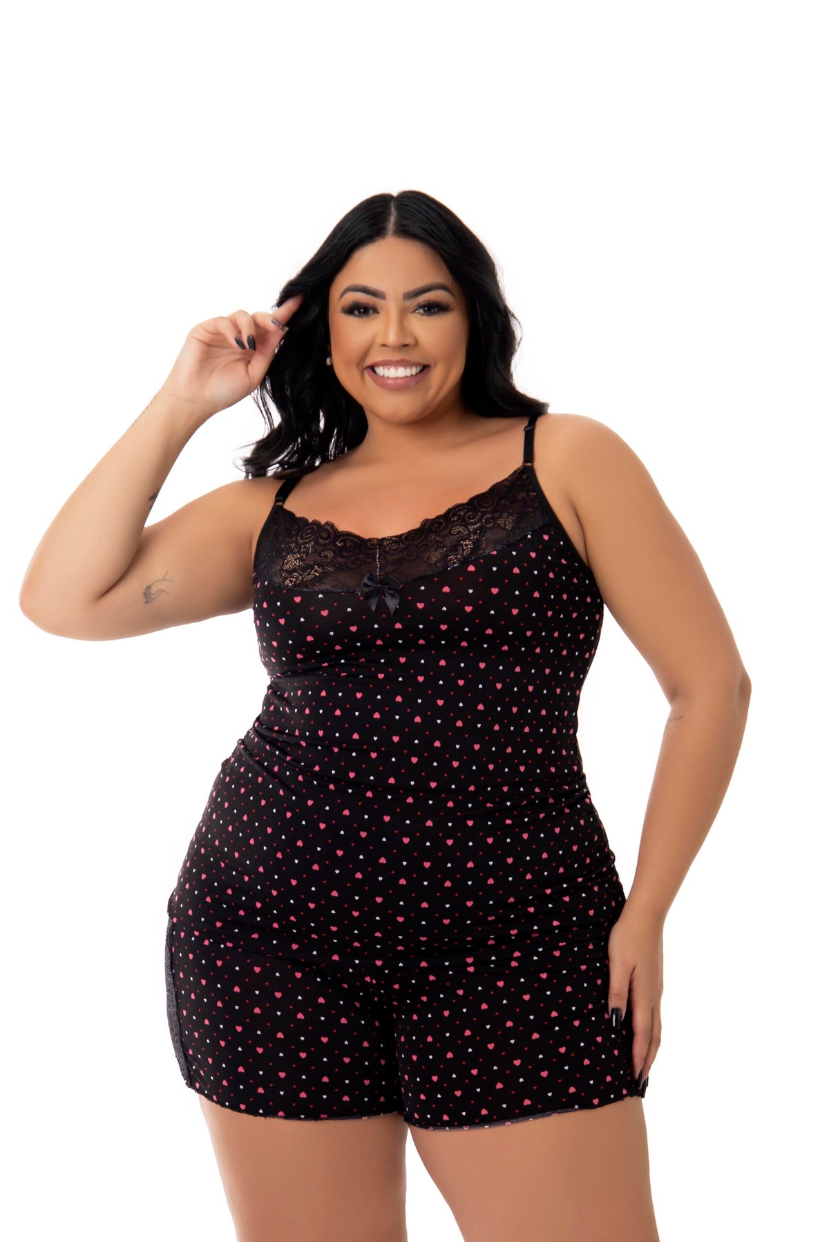 Short Doll em Liganete Estampado em amarelo – Doce Malícia