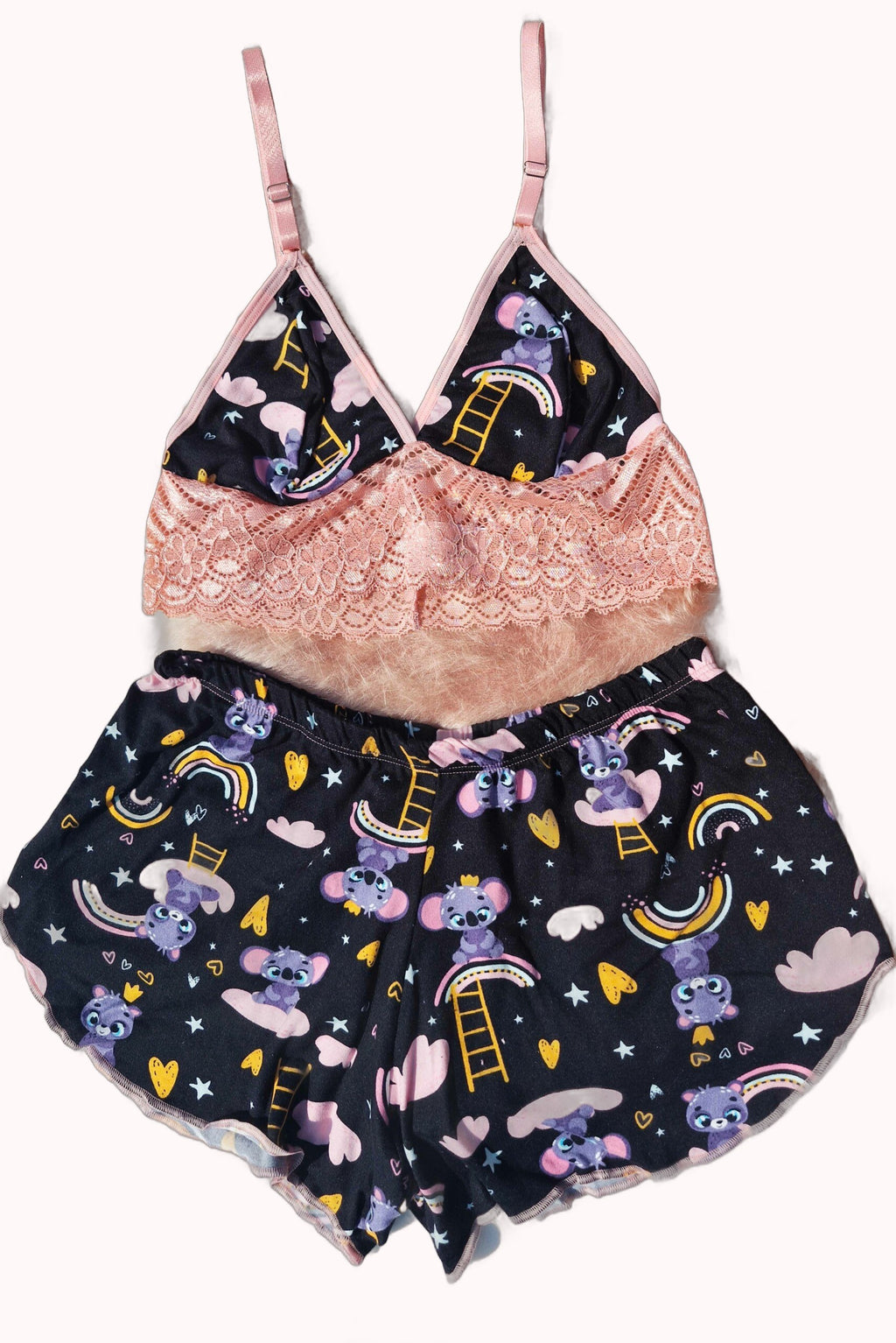 Short Doll Estampado Top com Renda – Doce Malícia