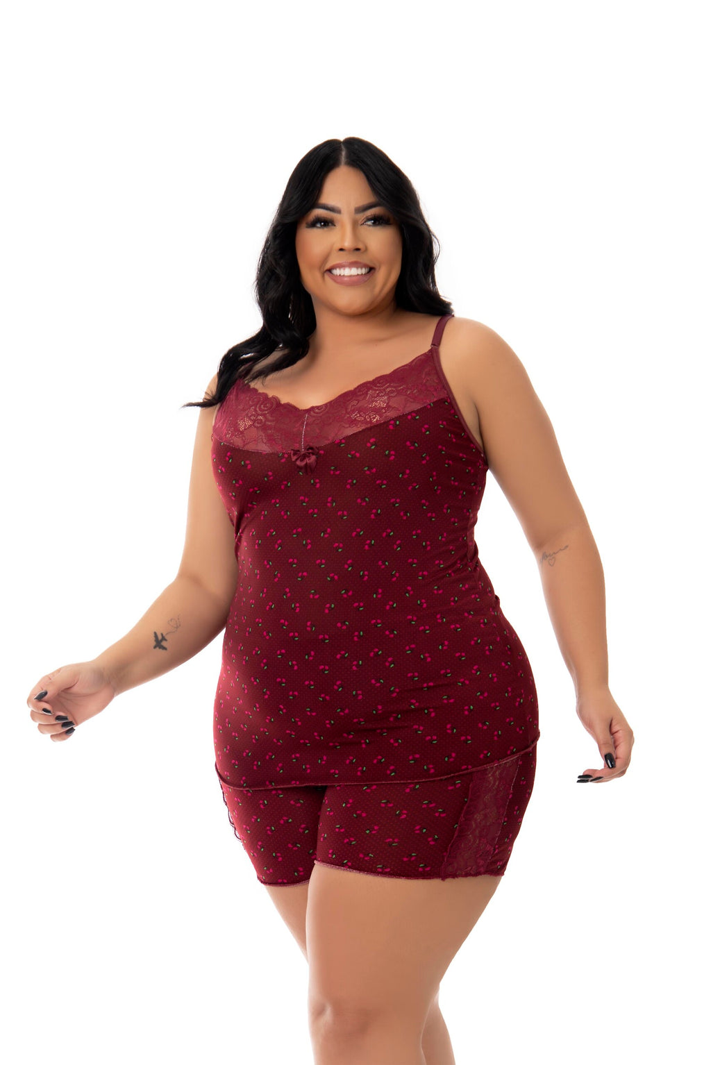 Short Doll em Liganete Estampado em amarelo – Doce Malícia