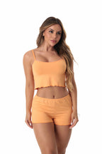 Short Doll em Microfibra Lisa em Branco – Doce Malícia