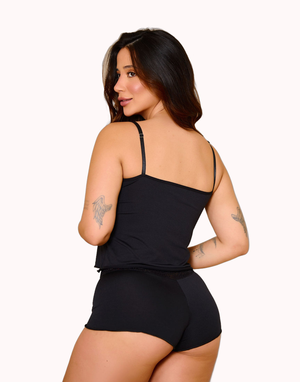 Short Doll em Microfibra e Renda