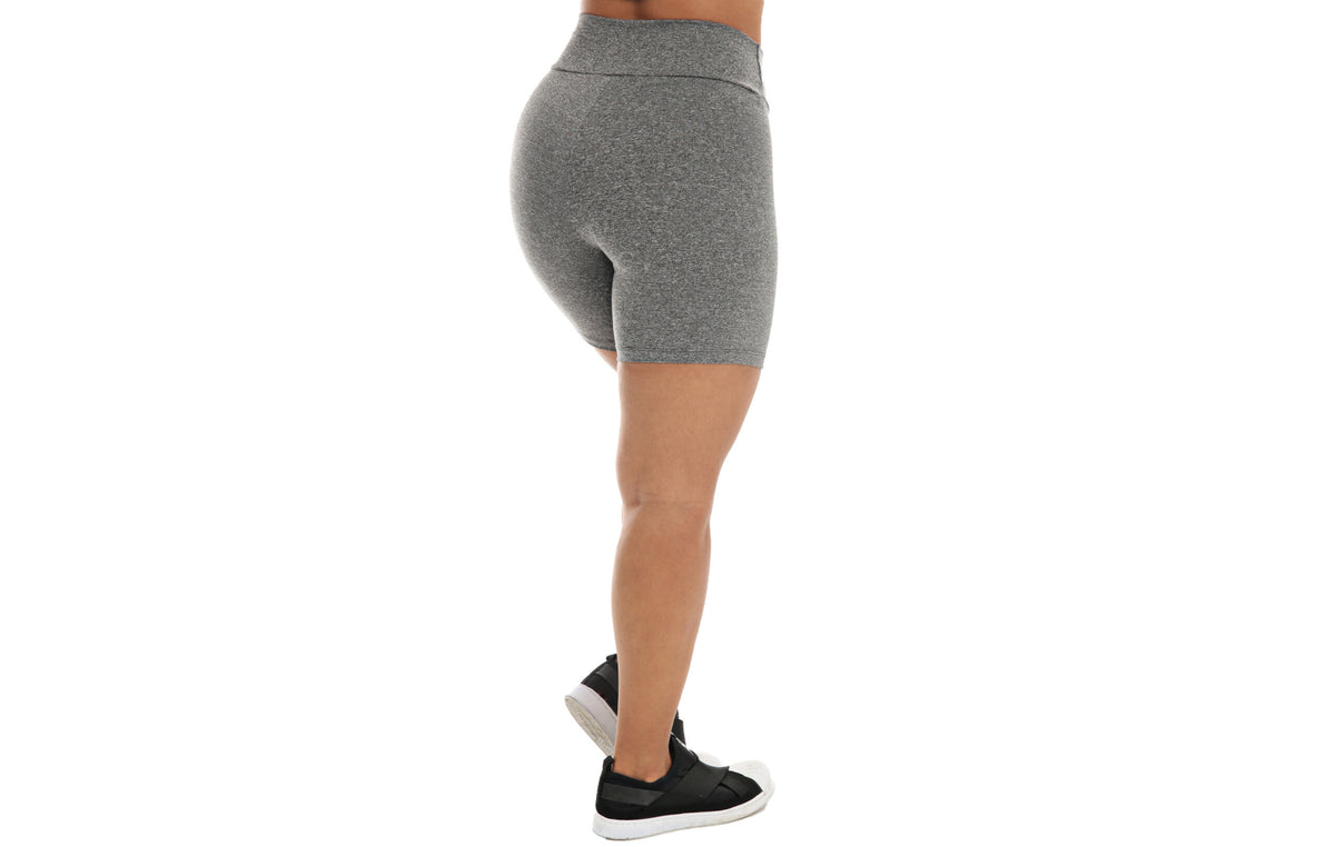 Short Fitness mesclado em cinza – Doce Malícia