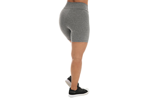 Short Fitness mesclado em cinza – Doce Malícia