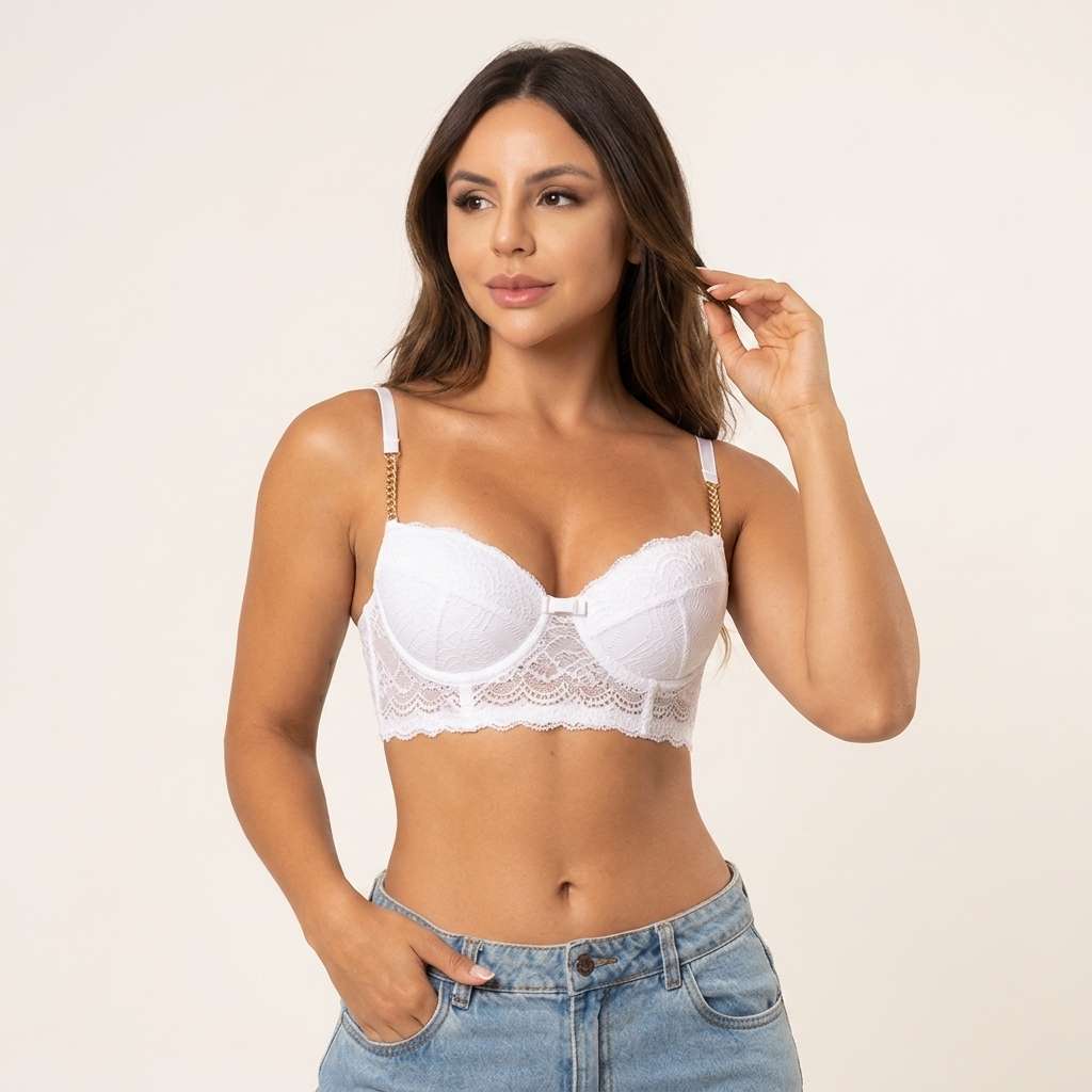 Sutiã com Strass – Doce Malícia - Branco
