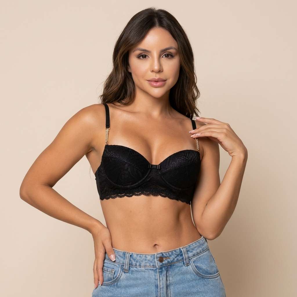 Sutiã com Strass – Doce Malícia - Preto