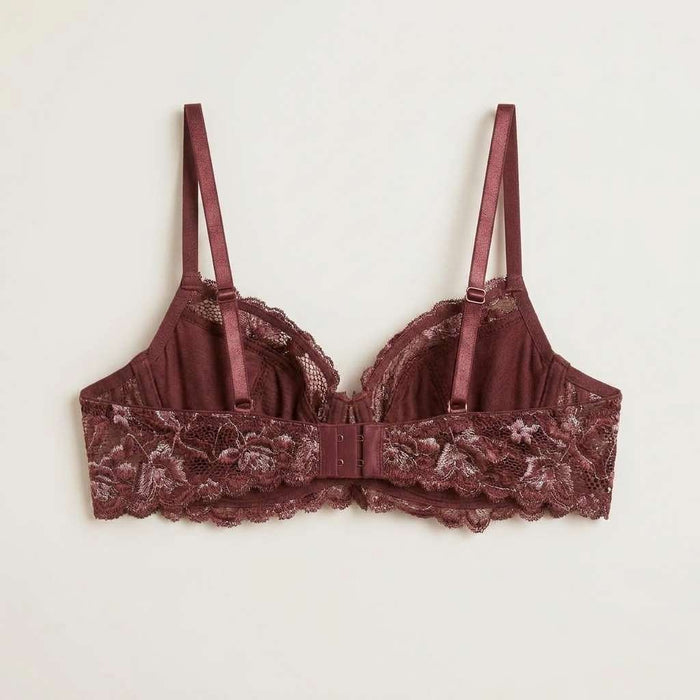 Sutiã com Bojo e Renda Bicolor Feminino Lingerie — Doce Malícia