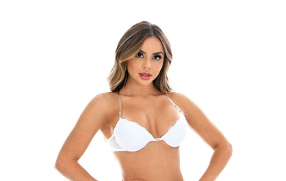 Soutien de silicone em renda em Branco – Doce Malícia