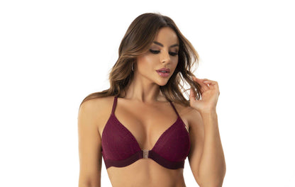 Soutien Nadador Push Up com Renda em azul-Marinho – Doce Malícia