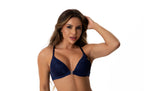 Soutien Nadador Push Up com Renda em azul-Marinho – Doce Malícia