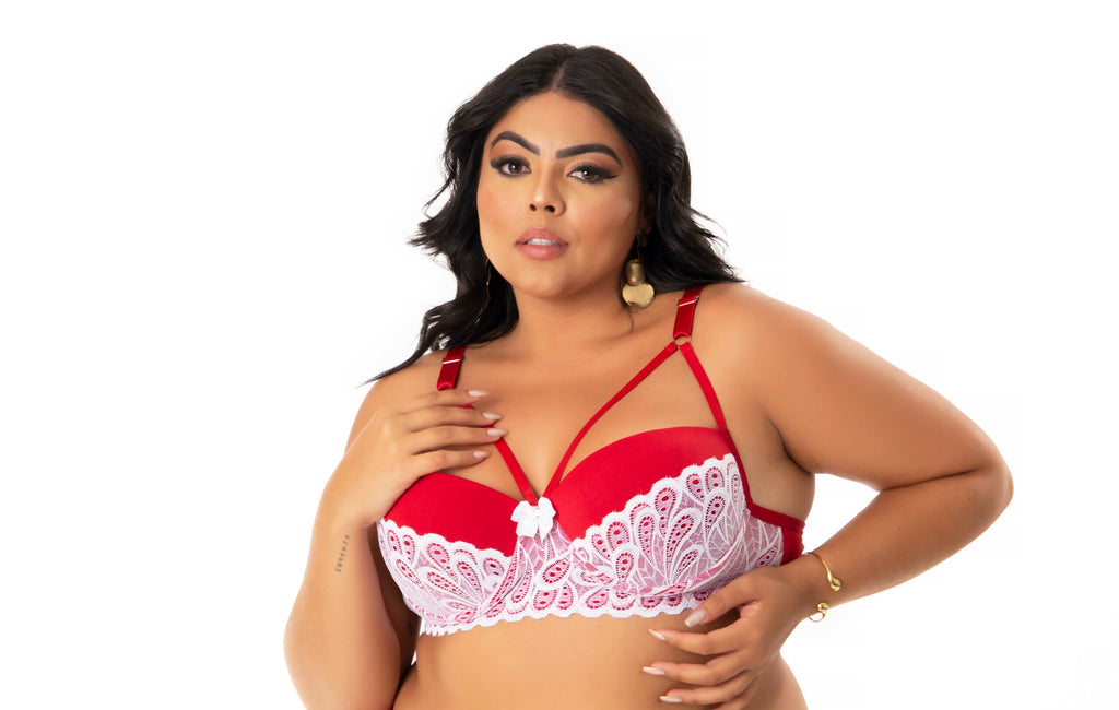 Soutien plus de bojo strappy em Branco – Doce Malícia