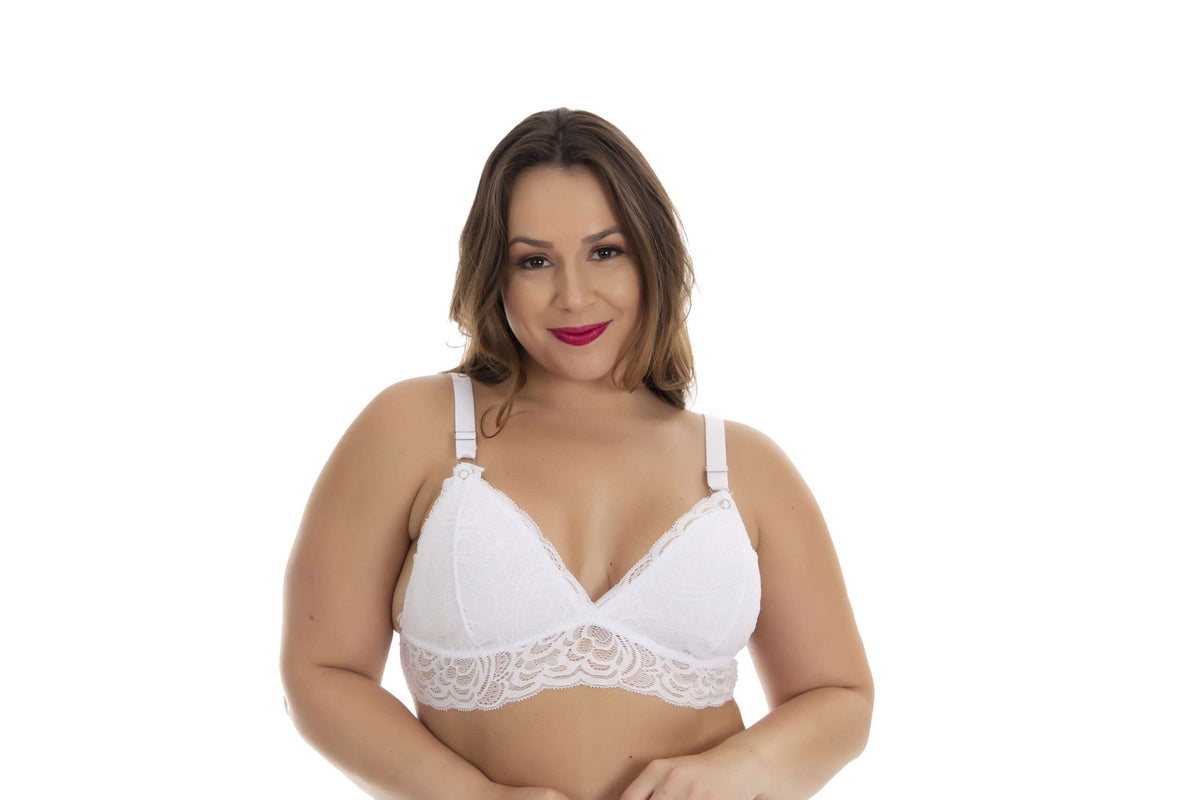 Soutien Plus Size Amamentação em Branco – Doce Malícia